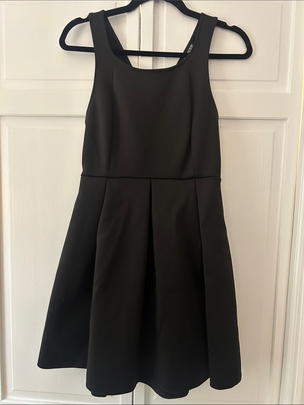 Express Black Sleeveless Fit & Flare Dress